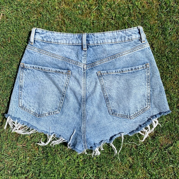 High Waisted Denim Cutoff Shorts - Picture 5 of 5